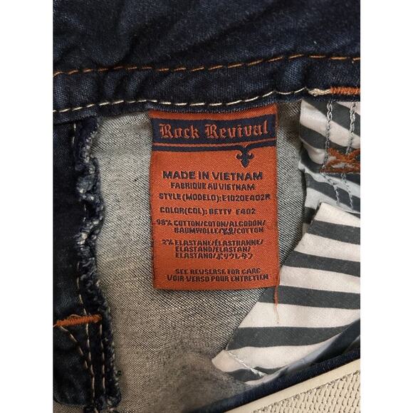 Rock Revival Women’s Dark Wash Bootcut Easy Boot Betty Jeans 28 (32x29) - Picture 8 of 11